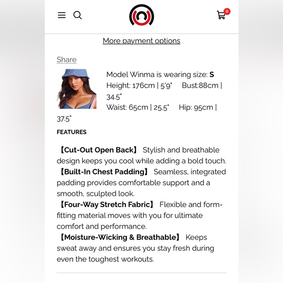 Black Open Back Top - Picture 7 of 8